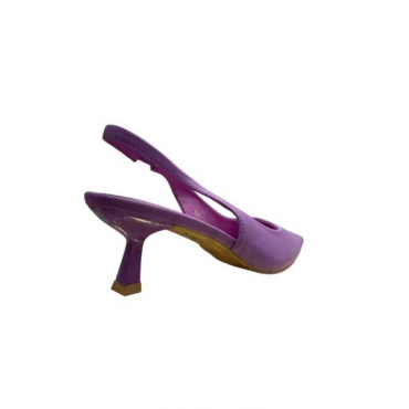 Slingback Raso Viola Tacco 7