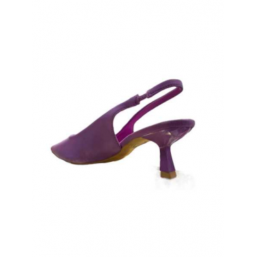 Slingback Raso Viola Tacco 7