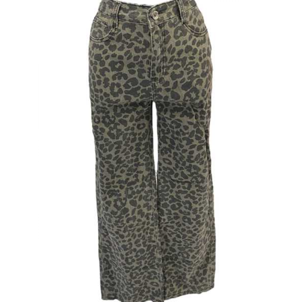 Jeans Animalier Gamba Larga