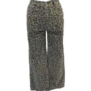 Jeans Animalier Gamba Larga