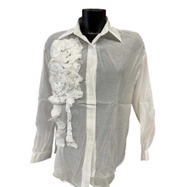 Camicia Misto Seta Con Rose