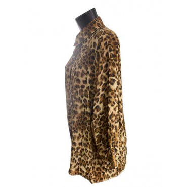 Camicia Animalier Con Brillantini 