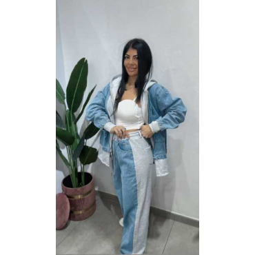 Coorinato Jeans Felpa New Moda