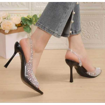 Scarpe Donna Decollete Trasparenti Eleganti  Decoltè 