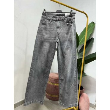 Jeans Lavaggio Scuro Gamba Larga