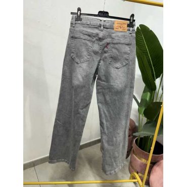 Jeans Lavaggio Scuro Gamba Larga