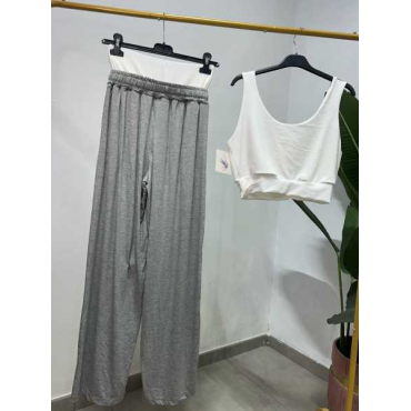 Coordinato Top Fascia Bianco