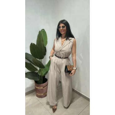 Jumpsuit Con Bottoni Oro 